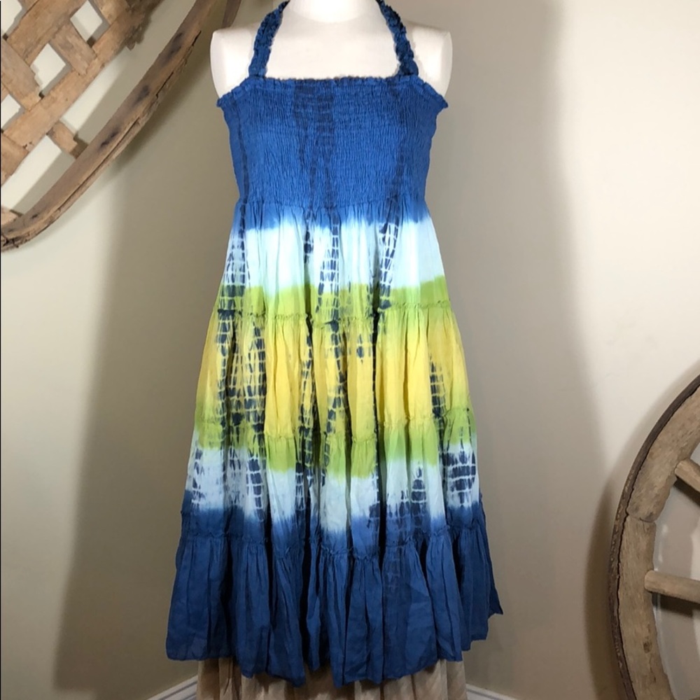 Cato Woman Tie-dyed sundress hippie boho gypsy